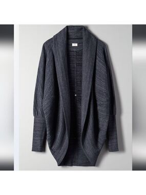 Wilfred Diderot Cocoon Sweater Small Black Gray Studded Oversized Cardigan S